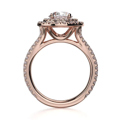 Michael M Prong Oval Engagement Ring