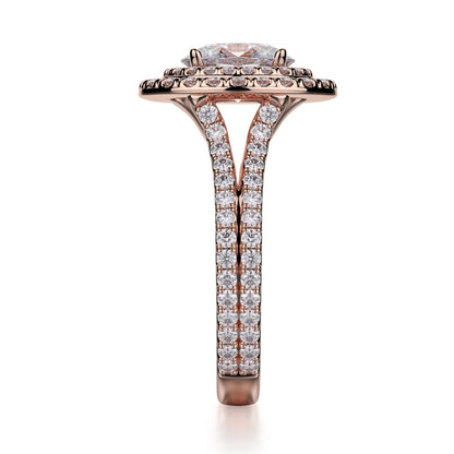 Michael M Prong Oval Engagement Ring