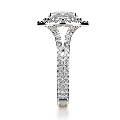 Michael M Prong Oval Engagement Ring