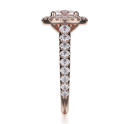 Michael M Prong Round Engagement Ring