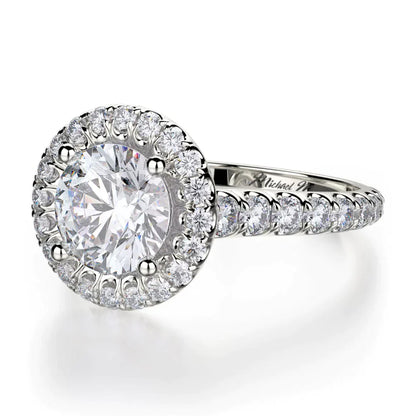 Michael M Prong Round Engagement Ring