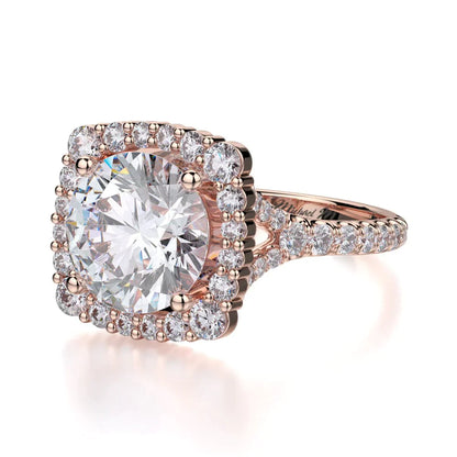 Michael M Prong Round Engagement Ring
