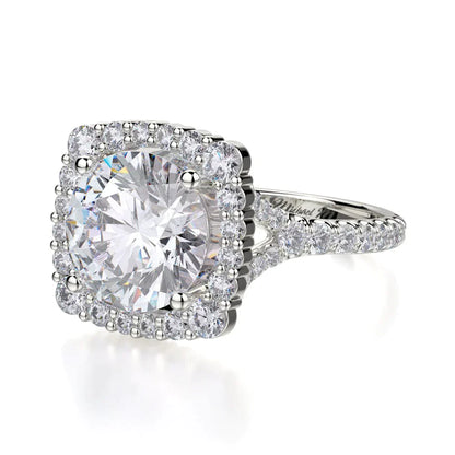 Michael M Prong Round Engagement Ring