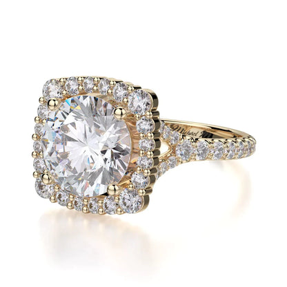 Michael M Prong Round Engagement Ring
