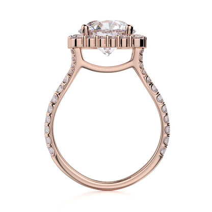 Michael M Prong Round Engagement Ring