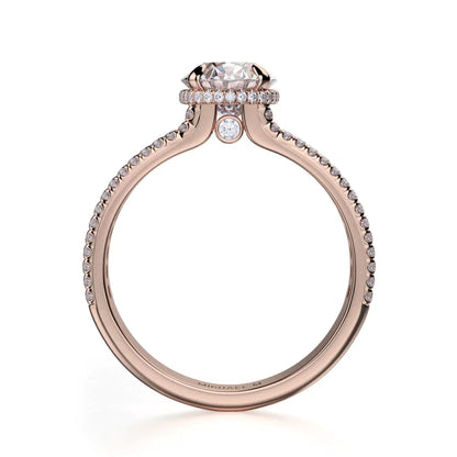 Michael M Pave Round Engagement Ring