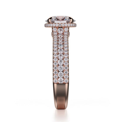 Michael M Pave Round Engagement Ring