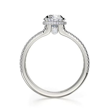 Michael M Pave Round Engagement Ring