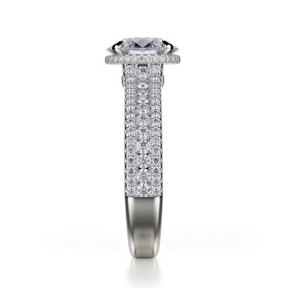 Michael M Pave Round Engagement Ring