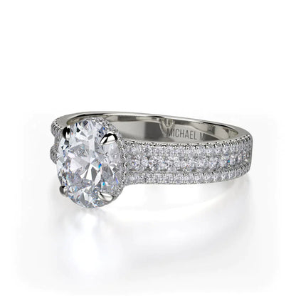 Michael M Pave Round Engagement Ring