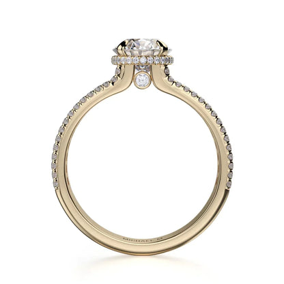 Michael M Pave Round Engagement Ring
