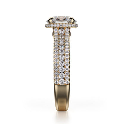 Michael M Pave Round Engagement Ring