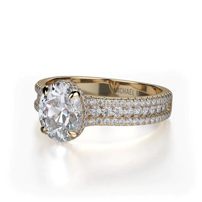 Michael M Pave Round Engagement Ring