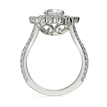 Michael M Prong Oval Engagement Ring