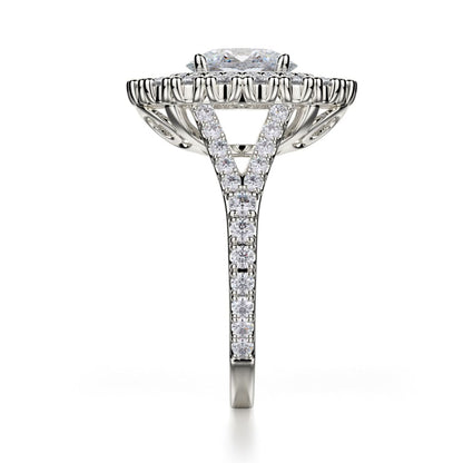 Michael M Prong Oval Engagement Ring