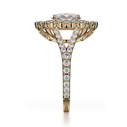 Michael M Prong Oval Engagement Ring