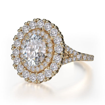 Michael M Prong Oval Engagement Ring