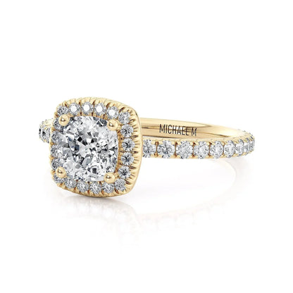 Michael M Halo Cushion Engagement Ring