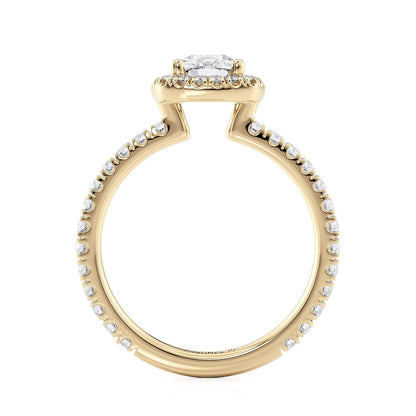 Michael M Halo Cushion Engagement Ring