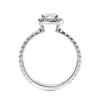 Michael M Halo Cushion Engagement Ring