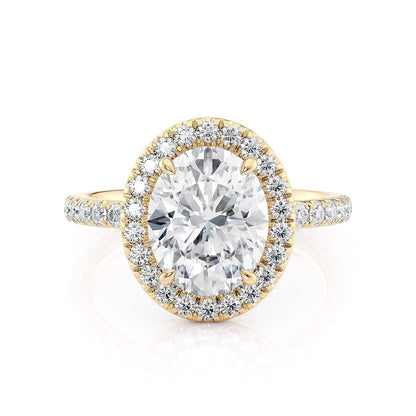 Michael M Prong Oval Engagement Ring
