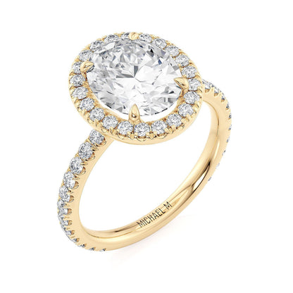 Michael M Prong Oval Engagement Ring