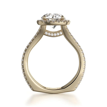 Michael M Center Stone Prong Round Engagement Ring
