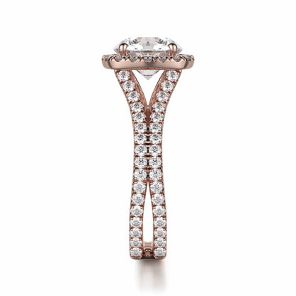 Michael M Center Stone Prong Round Engagement Ring