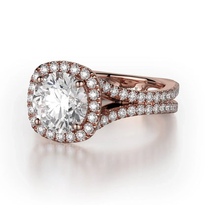 Michael M Center Stone Prong Round Engagement Ring
