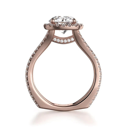 Michael M Center Stone Prong Round Engagement Ring