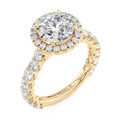 Michael M Halo Round Engagement Ring