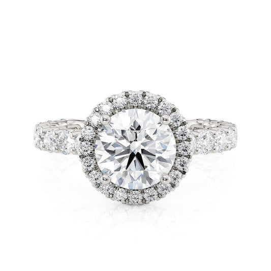 Michael M Halo Round Engagement Ring
