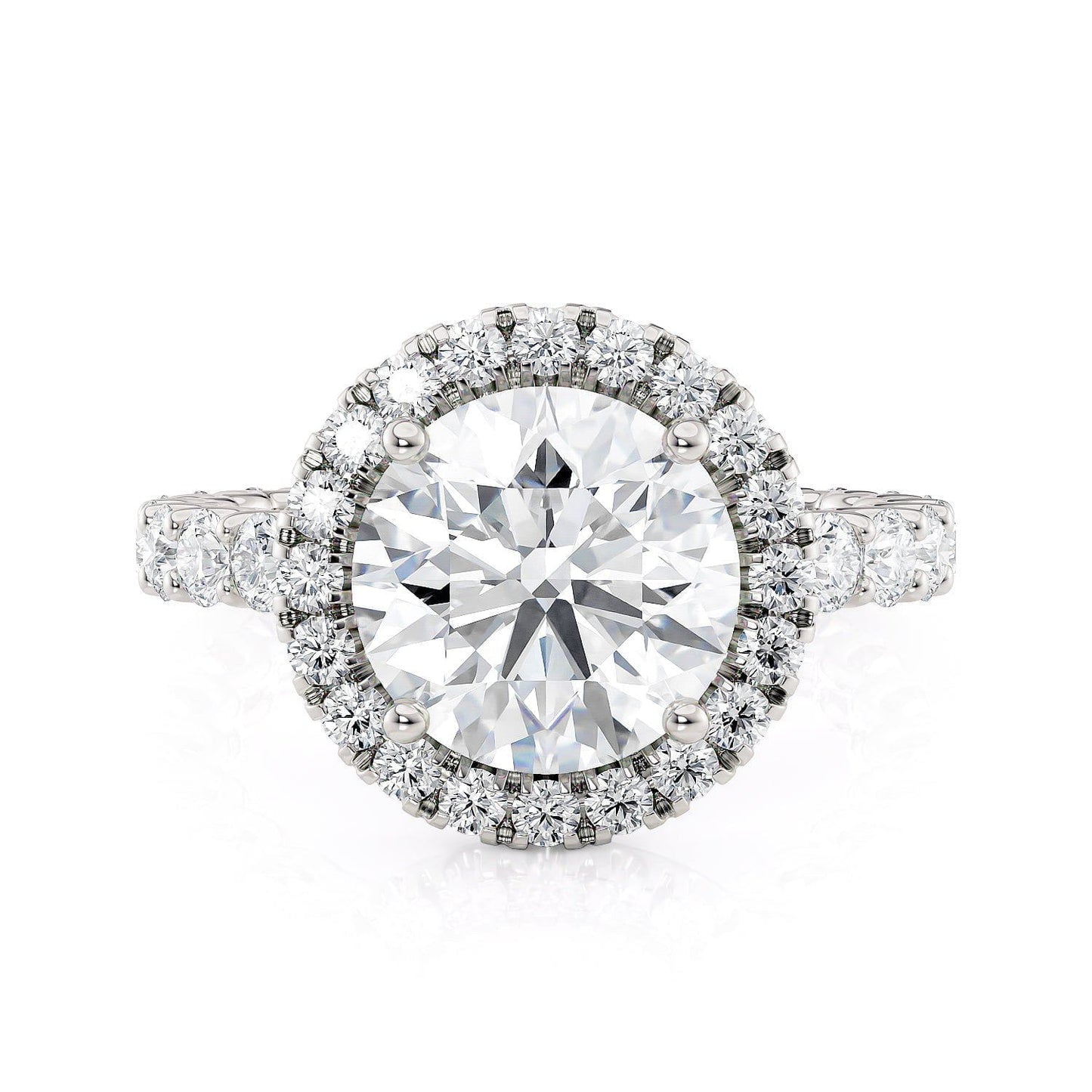 Michael M Halo Round Engagement Ring
