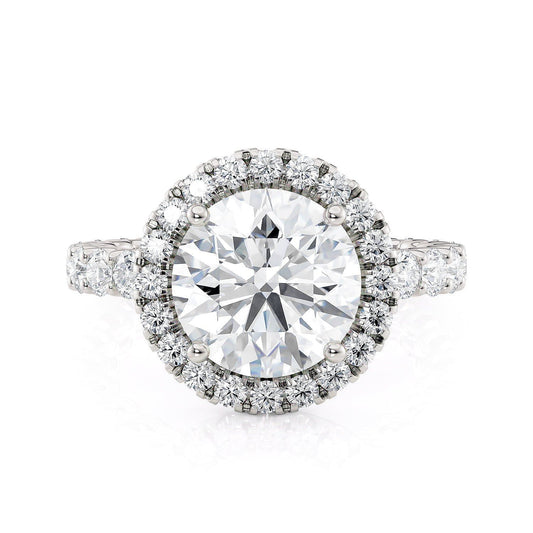 Michael M Halo Round Engagement Ring