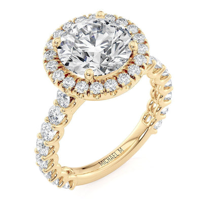 Michael M Halo Round Engagement Ring