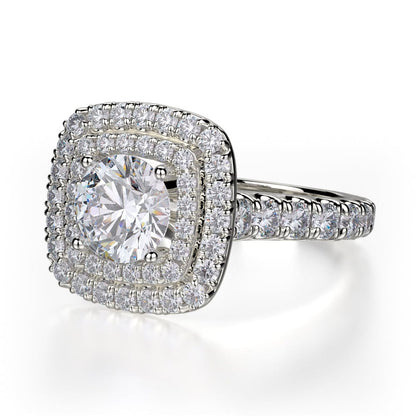 Michael M Prong Round Engagement Ring