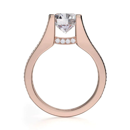 Michael M Pave Round Engagement Ring