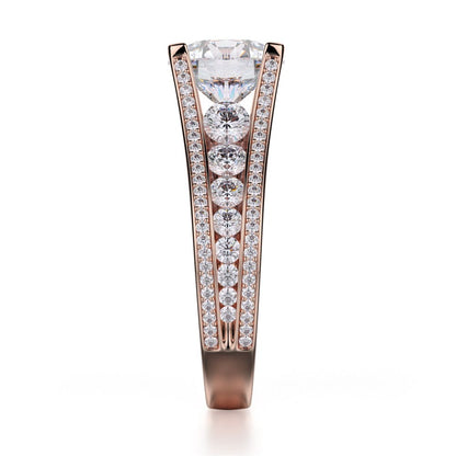 Michael M Pave Round Engagement Ring