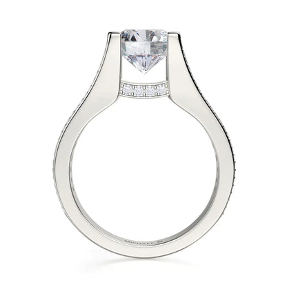 Michael M Pave Round Engagement Ring