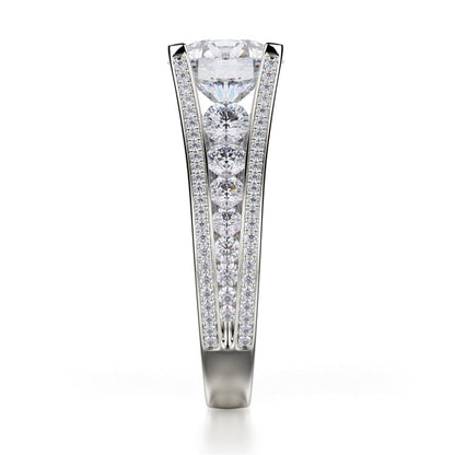 Michael M Pave Round Engagement Ring