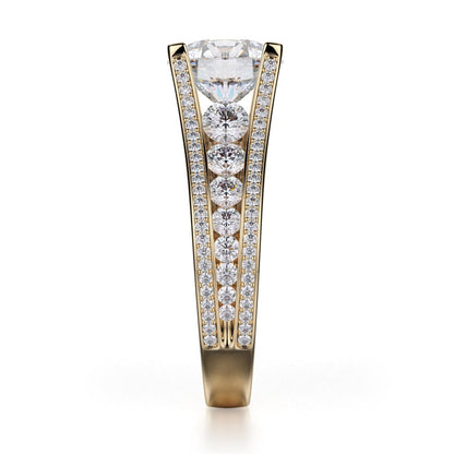 Michael M Pave Round Engagement Ring