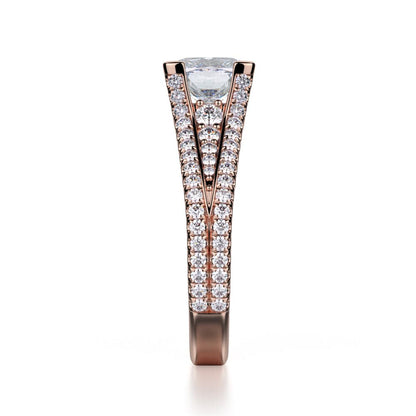 Michael M Prong Cushion Engagement Ring