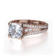 Michael M Prong Cushion Engagement Ring