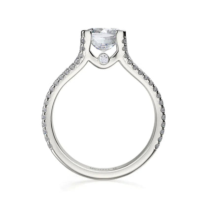 Michael M Prong Cushion Engagement Ring