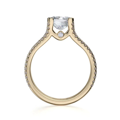Michael M Prong Cushion Engagement Ring