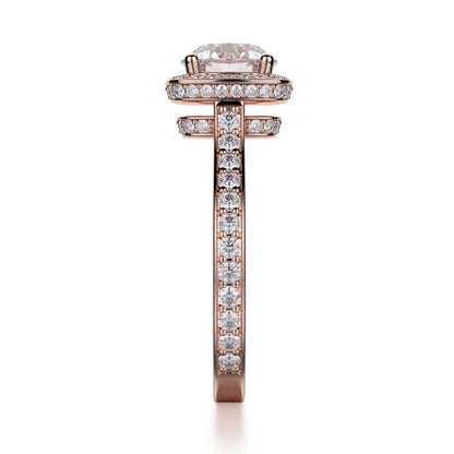 Michael M Pave Round Engagement Ring