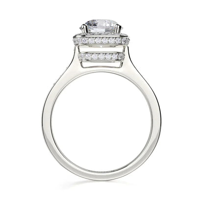 Michael M Pave Round Engagement Ring