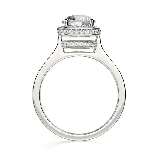 Michael M Pavé Round Engagement Ring