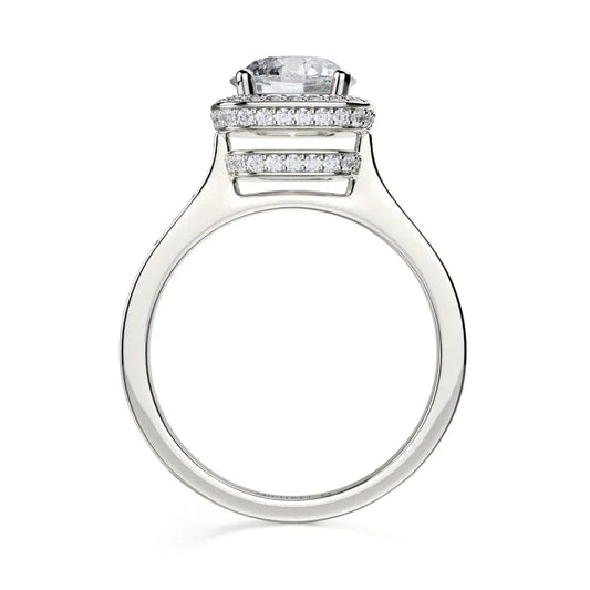 Michael M Pave Round Engagement Ring