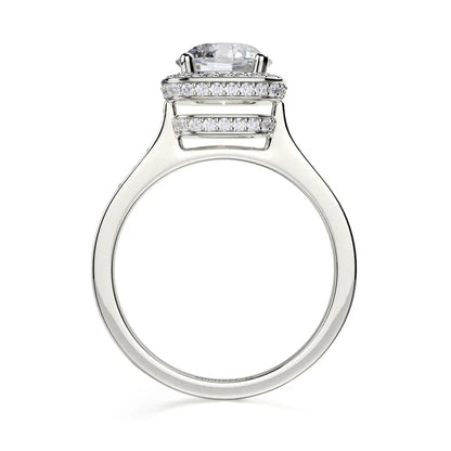 Michael M Pave Round Engagement Ring